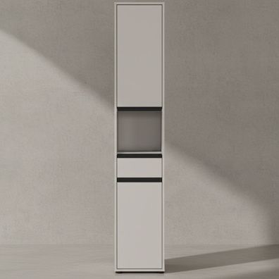 Hochschrank Hamburg mit Schublade und Türen, Soft-Close, matt, 33x181x34 cm