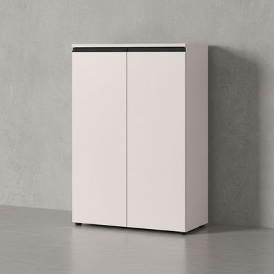 Aktenschrank Stuttgart mit 3 Ordnerhöhen, Soft-Close, DIN A4, 81x120x40 cm