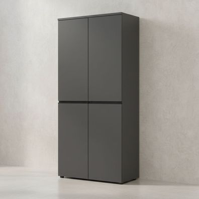 Aktenschrank Stuttgart hoch mit 5 Ordnerhöhen, Soft-Close, 81x197x40 cm