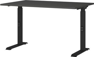 Schreibtisch Stuttgart höhenverstellbar 68-91 cm, C-Fuß, 120-180 cm breit