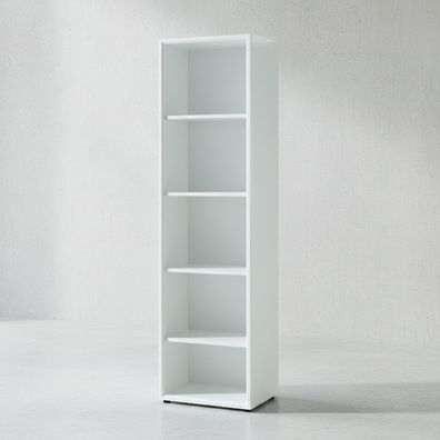 Aktenregal Muenchen mit 5 Ordnerhöhen, schmal, offenes Design, 50x196x37 cm