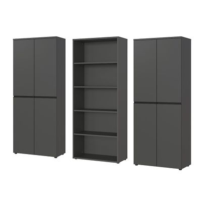 Büro-Set Stuttgart/frankfurt 3-teilig Schrankwand 5 Ordnerhöhen - Kadima Design