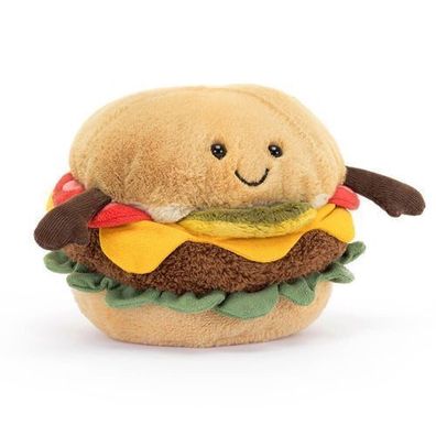 Original Jellycat Amuseables Burger Food Spielzeug Kind Plüschtier Kuscheltier 12cm