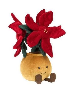 Original Jellycat Amuseables Poinsettia Weihnachtsstern Pflanze Kuscheltier Plüschtie