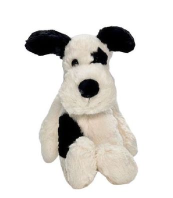 Original Jellycat Bashful Black & Cream Puppy Welpe Plüschtier Kuscheltier 51cm