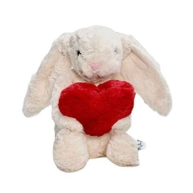 Original JellyCat Bashful Red Love Heart Bunny Plüschtier Spielzeug Kids Kuscheltier