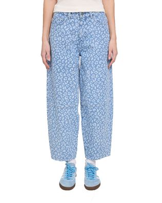 MAZINE Women Hose Printed Barrel Leg light blue wash/printed - Größe: S