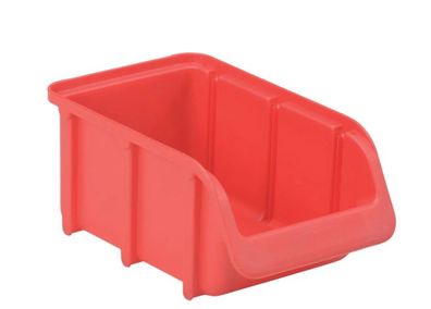 Stapelbare Sichtlagerbox Rot, Kunststoff Organizer 216x183x74 mm, 1 St?ck