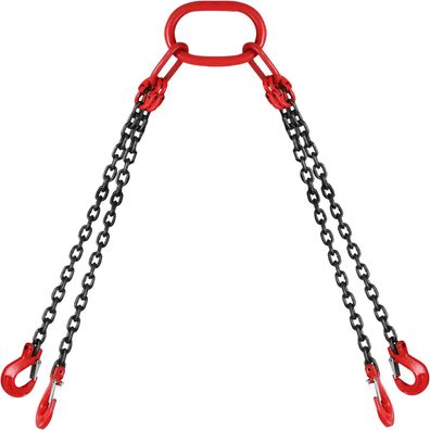VEVOR Kettenschlinge 1,5 m 4-Strang G80 Motorhebekette 3 t mit Haken 8 mm