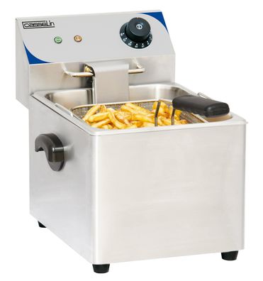Casselin Elektro-Fritteuse 8 L Edelstahl 3,25 kW 60-190 Â°C Gastronomie