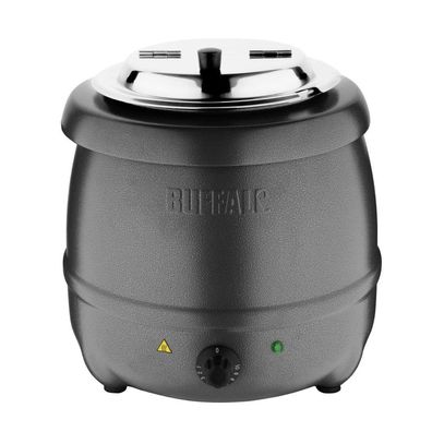 Buffalo Suppenkessel 10 L Graphitgrau 35-95 Â°C elektrischer Buffet-Wärmer G107