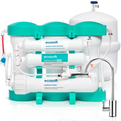 Ecosoft P'URE AquaCalcium Umkehrosmose Wasserfilteranlage mit 12 L Tank