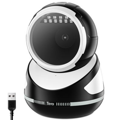 Tera 9800 Barcode-Scanner 1D 2D QR omnidirektional USB Desktop Weiß