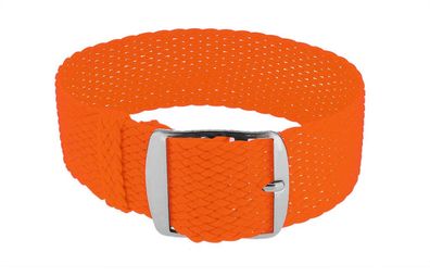 Minott Uhrenarmband neonorange Perlon geflochten Dornschließe | 20mm