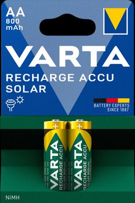 2x Varta Solar 56736 Akku AA Mignon HR6 1,2V NiMH 800mAh