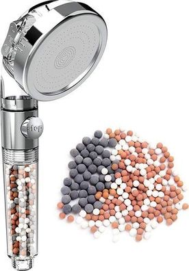 3 Modi Hochdruck Duschkopf mit Kalkfilter und Ionenfilter Handbrause Wassersparend Dr