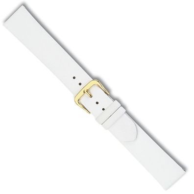 Uhrenarmband Kalbsleder glatt weiß ohne Naht Minott 26940G