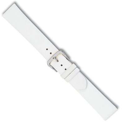 Uhrenarmband Kalbsleder glatt weiß ohne Naht Minott 26939S
