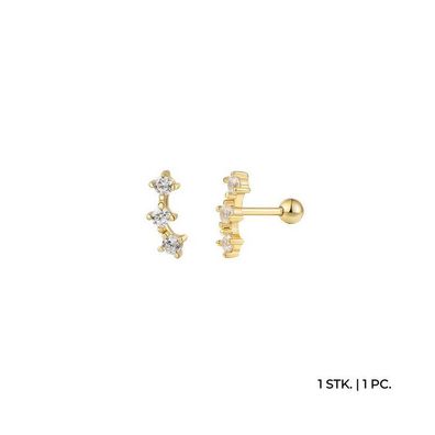 Piercing - Silber rhodiniert - Zirkonia 9,2 mm
