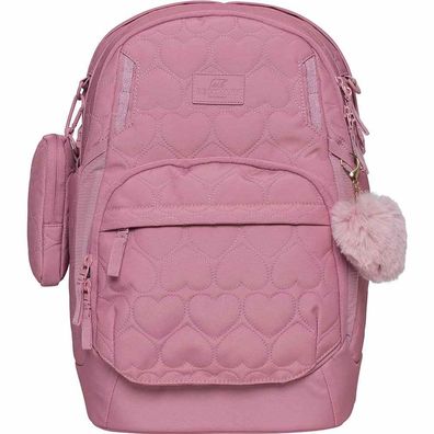 Beckmann Schulrucksack Sport Air 30l Padded Heart Rose rosa pink Schulrucksack