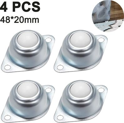 4 Stück Kugelrollen Möbelrollen Nylon Kugelrollenlager Roller Transfer Lager Montagel