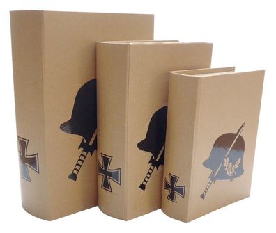 Buch-Boxen / Geschenk-Boxen - Eisernes Kreuz - Stahlhelm - Schwert - Eichenlaub