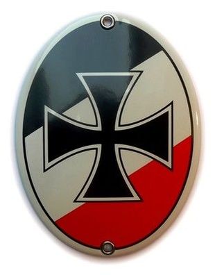 Emailleschild EK s/w/r NEU!