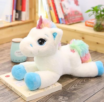 40cm Einhornspielzeug, Karikatur Regenbogen Einhorn Plüschtier PP Baumwollfüllung Ein