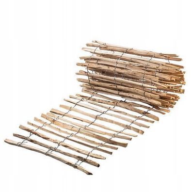 KADAX Zaun aus Hasel, Staketenzaun aus Haselnuss, Gartenzaun, 4-6cm, 90x500cm