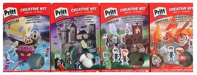 Pritt Basteln Set Stick inkl. Kleber Klebestick Kreativsets Bastelset Monsters