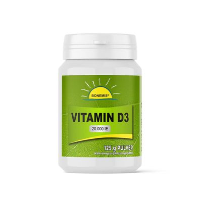 Vitamin D3 Pulver 20000 IE 500 Portionen, auf Xylit-Basis, Bonemis®