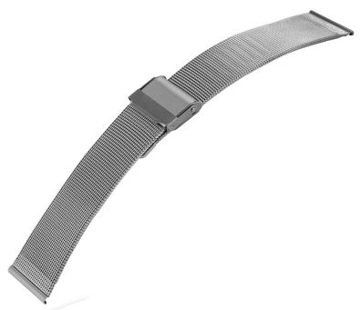 Minott | Uhrenarmband Milanaise silberfarben Ersatzband | Edelstahl