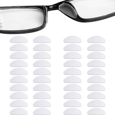 20 Paar Nasenpads Silikon, Selbstklebende Dünne Rutschfeste Nasenpads Brille, Anti-Ru