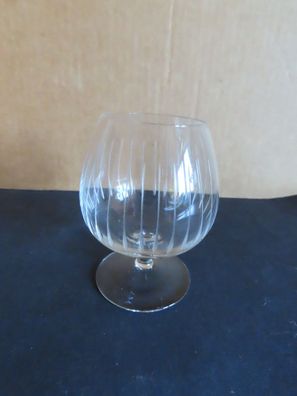 Glas Gläser Cognacglas Cognacschwenker klein mit Relief Striche