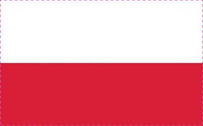 Polen Flagge Aufkleber Sticker Fahne selbstklebend 5-60cm breit ES-FL-POL