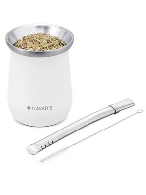 Navaris Yerba Mate Tee Set - Mate Tee Becher Tassen Set - Einfache Zubereitung