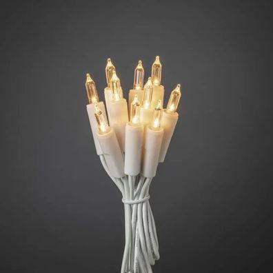 LED Mini Lichterkette Konstsmide warmweiß mit Kabel 10er, 20er Pisello weiß Schalter