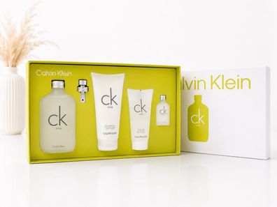 Calvin Klein CK One EDT 200ml & Gesichtslotion 200ml & Duschgel 100ml & 15ml EDT