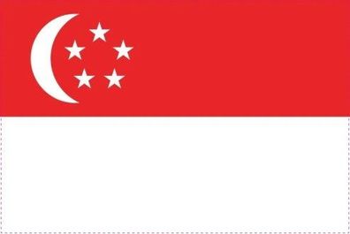 Singapur Flagge Aufkleber Sticker Fahne selbstklebend 5-60cm breit ES-FL-SPR