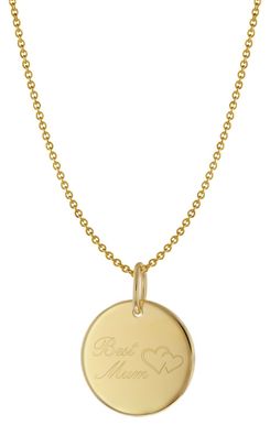 trendor Schmuck Damen-Halskette Silber Vergoldet Best Mum 68544