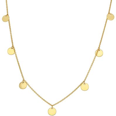 trendor Schmuck Damen-Halskette 925 Silber Vergoldet 68743