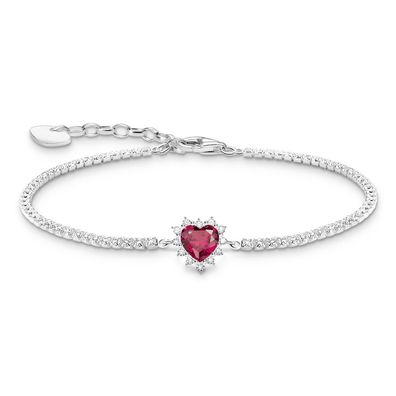 Thomas Sabo Schmuck Damen Herz-Armband Romance Rot Silber A2188-013-10-L19V