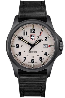 Luminox Herrenuhr Atacama Field Schwarz/Khaki mit 2 Bändern XL.1971. SET