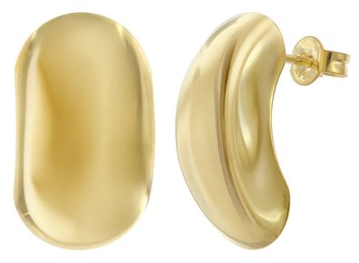 trendor Schmuck Damen-Ohrringe Gold auf Silber 925 Ohrstecker Breite 13 mm 28166