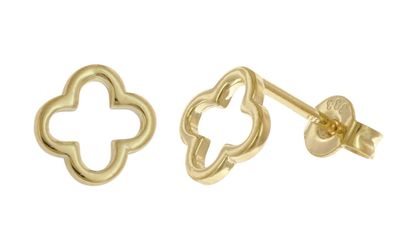 trendor Schmuck Damen-Ohrringe Gold 333/8K Ohrstecker Offenes Kreuz 28170