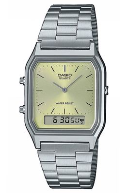 Casio Armbanduhr Collection Edgy Silber/Hellgrün AQ-230A-9AMQYES