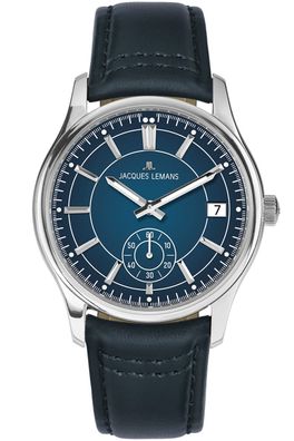 Jacques Lemans Herren-Quarzuhr Derby Blau 1-2197B