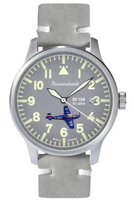 Messerschmitt Herren-Fliegeruhr Quarz Grau ME-42BF108L