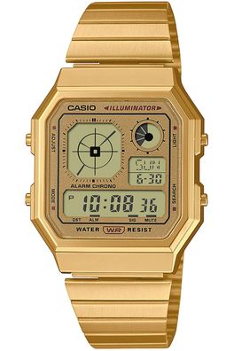 Casio Unisex-Uhr Digital Edgy Collection Goldfarben A130WEG-9AEF