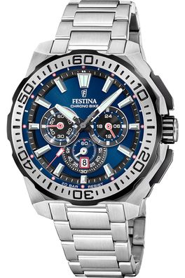 Festina Herrenuhr Chronograph Stahl/Dunkelblau F20724/2